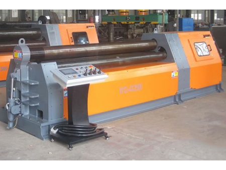 Máquina plegadora de placas hidráulica con 3 rodillos