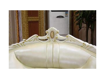 Sofá de piel estilo clásico europeo B008