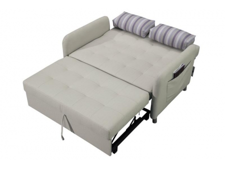 Sofá cama de tela de tres cuerpos