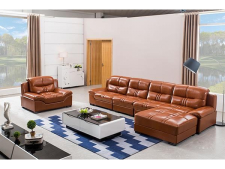 Sofá de piel contemporáneo GF056