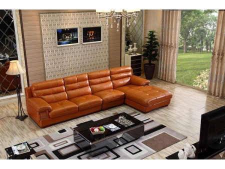 Sofá de piel contemporáneo GF098