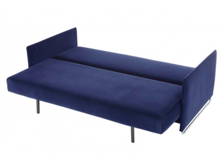 Sofá cama de tela con marco de metal
