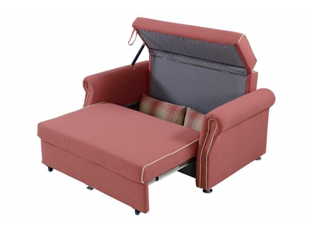Sofá convertible de tela de dos cuerpos