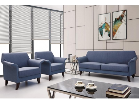Set de sillones para recepción con marco de madera
