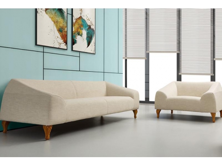 Sillón para oficina estilo moderno con marco de madera