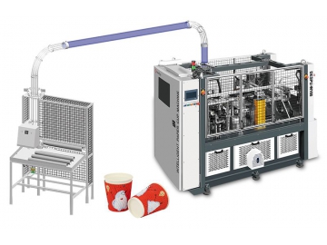 Máquina formadora de funda de vasos de papel, DESPU-W140
