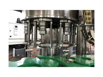 Máquina de tapado, llenado y lavado para botellas de vidrio