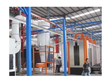 Cabina para pintura electrostática con separador ciclónico