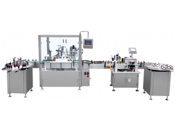 Llenadora automática con colocadora de tapas