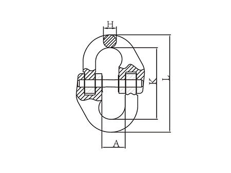 Eslabón conector de acero aleado
