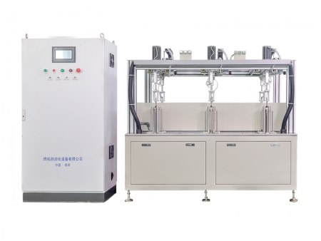 Máquina para rectificado y biselado de vidrio de 3 estaciones