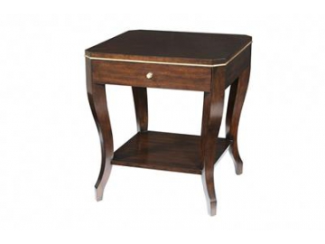 Mesa auxiliar cuadrada de madera