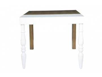 Mesa de comedor de madera de dos colores
