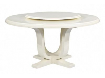 Mesa de comedor redonda en madera de abedul