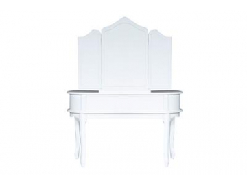 Mesa de maquillaje de madera con espejo vertical