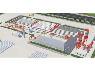 Planta de producción de bloques de hormigón celular