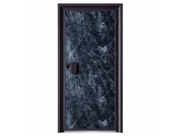 Puerta de entrada enchapada en aluminio para residencias