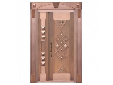 Puerta de entrada de cobre para residencias