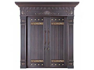 Puerta de entrada de cobre para bancos