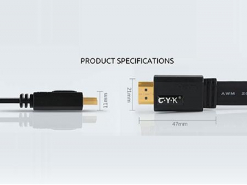 Cable HDMI 4K, cable plano para computadora y TV