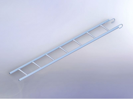 Escalera con ganchos para andamios