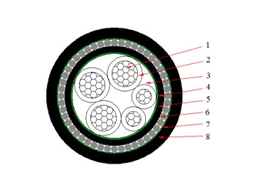 Cables NA2XRY 0.6/1 kV (AL/XLPE/SWA/PVC)