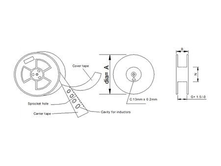 Inductor de potencia SMD, 8.3mm