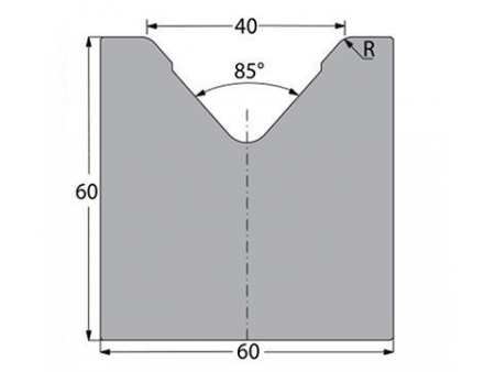 Matrices 85°, H=80mm, Utillaje para plegadora Bystronic