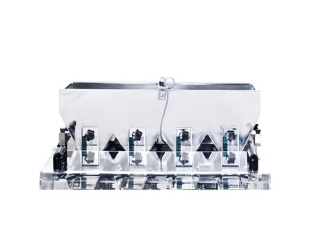 Pesadora Lineal de Cuatro Cabezales JW-AXS4, de Acero Inoxidable, 5-300g, 0.5L