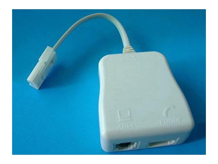 Filtro ADSL, 1 macho RJ11 a 2 hembras RJ11