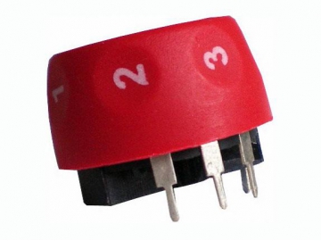 Potenciómetro con switch 28mm de eje metal, 10k ohm, WH028-7