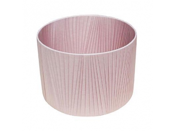 Pantalla para Lámpara, con Forma Cilíndrica, de Seda Plisada en Color Púrpura   DJL0540