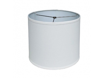 Pantalla para Lámpara de Techo, Forma Cilíndrica, de Lino en Color Blanco  DJL0536