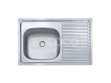 Fregadero de 1 cubeta de acero inoxidable con escurridor BL-931L