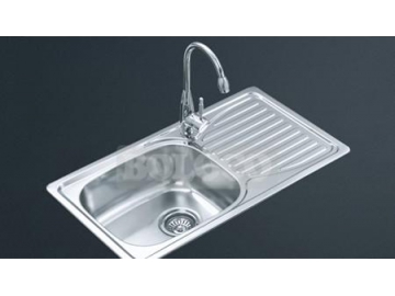 Fregadero de una ponchera de acero inoxidable con escurridor BL-905