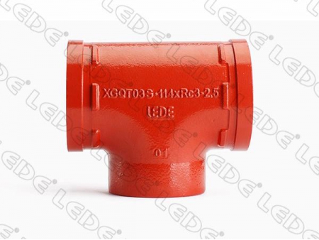 Tee de reducción roscada para tuberías