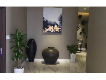 Baldosas de porcelana imitación mármol para un apartamento de alta gama en Camboya
