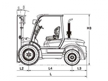 Montacargas todo terreno 2WD 3-3.5t