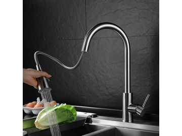 Grifería para fregadero monocomando extensible duchador cromo    SW-KFS004