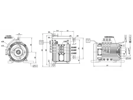Motor de accionamiento de elevación 18000W (sin escobillas), TR155AXF