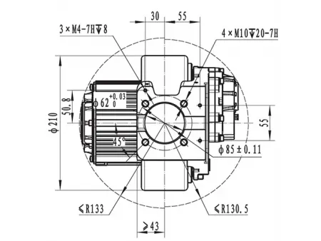 Kit de motor sin escobillas de 1000W (imán permanente), TF120B-JY058A
