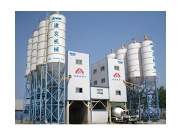 Planta de hormigón con cintra transportadora