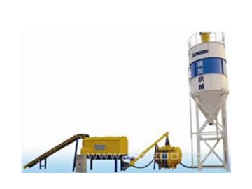 Planta de hormigón con cintra transportadora