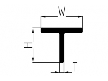 Perfil de Aluminio en Forma de “T”