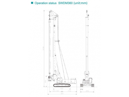 Perforadora Rotativa, SWDM360; Perforadora Sobre Orugas