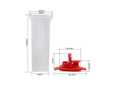 Vaso con tapa IML de 1500ml, CX031A, Tomatodo