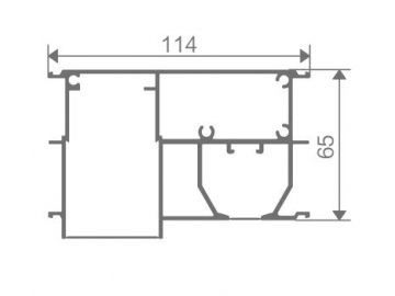 Pista para puerta corredera/corrediza de aluminio