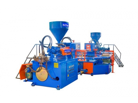 Máquina de Inyección, de Dos Colores para Tiras de Sandalias EB208D/EB210D