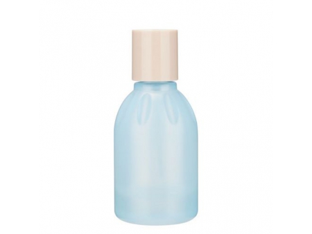 Botella para Perfume, Ovalada en Color Azul