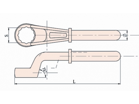 Llave de anillo para alargadera 164A